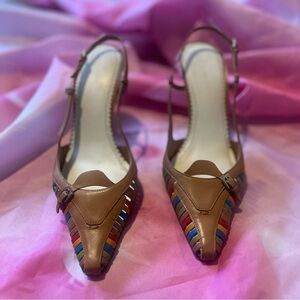 Colorful Strappy Hot Girl Runway Heels.